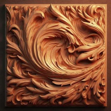 Patterns and decorations stl flames 2 3d model